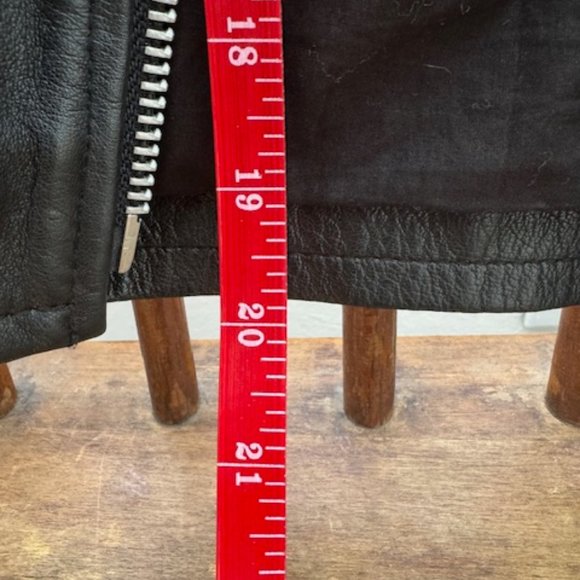 Leather Moto Jacket Cropped - Walter Baker - Picture 9 of 10